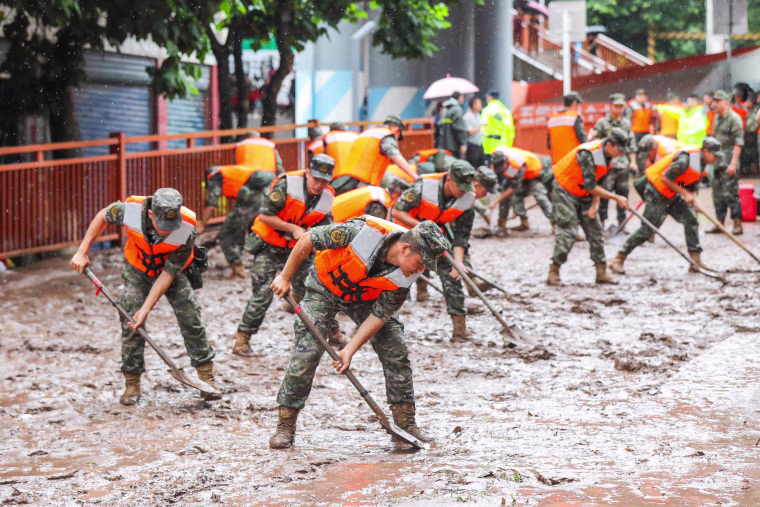Fifteen people have been killed and four are missing after torrential rain in southwest China, state media said on July 5, 2023.