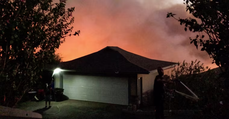 The Kula fire rages in Maui, Hawaii, on Aug. 8, 2023.