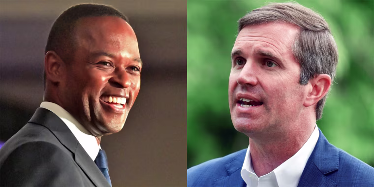 Daniel Cameron and Andy Beshear.