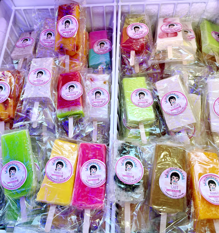 Image: Paletas in a freezer at Lo Michoacana NYC.