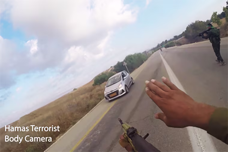 hamas terrorist attack civilians car auto