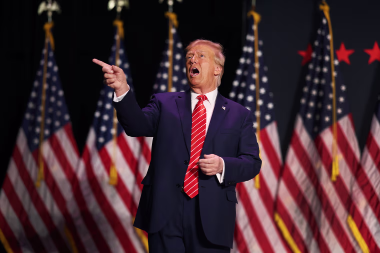 Donald Trump Holds Campaign Rally In Sioux City, Iowa