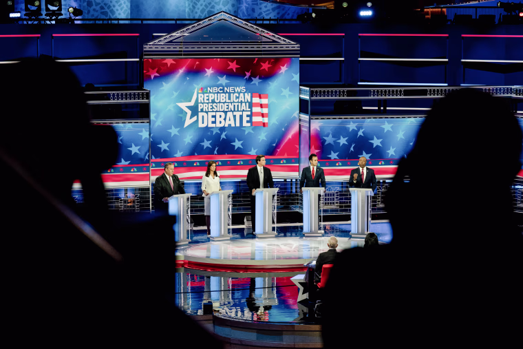NBC News hosts the third Republican presidential primary debate in Miami, Fla. on Nov. 8, 2023.