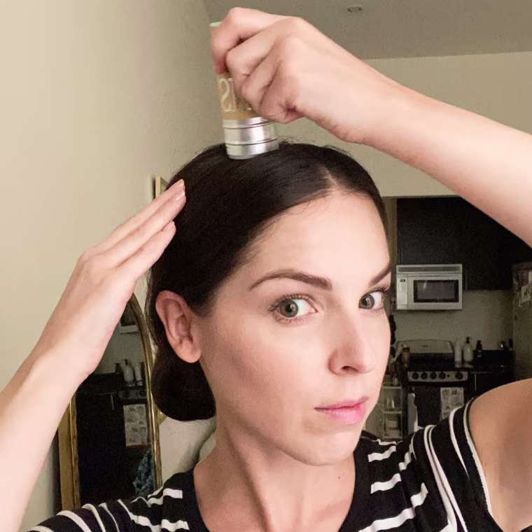 Applying the Samnyte Hair Wax Stick