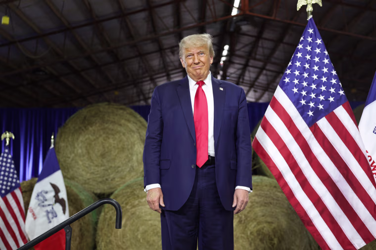 GOP Presidential Candidate Donald Trump Campaigns In Des Moines Area