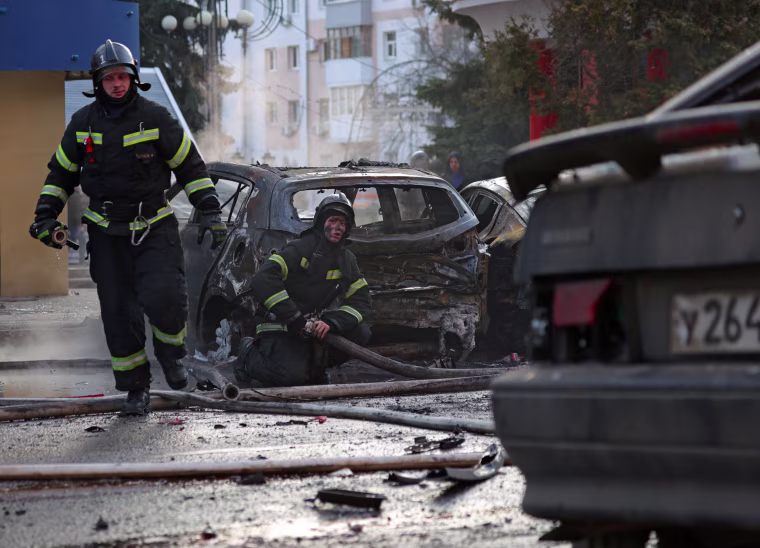 Aftermath of shelling in Belgorod