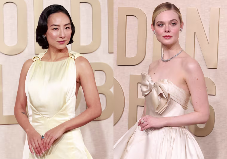 Image: Greta Lee and Elle Fanning.