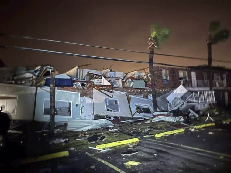 Storm damage around Panama City Beach, Fla., in Bay County, early Tuesday. 