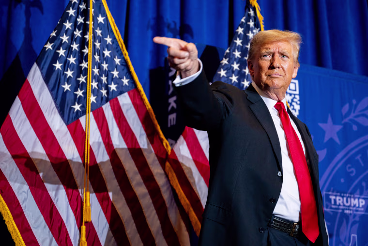 Image: Donald Trump Holds Campaign Event In NH One Day After Iowa Caucuses