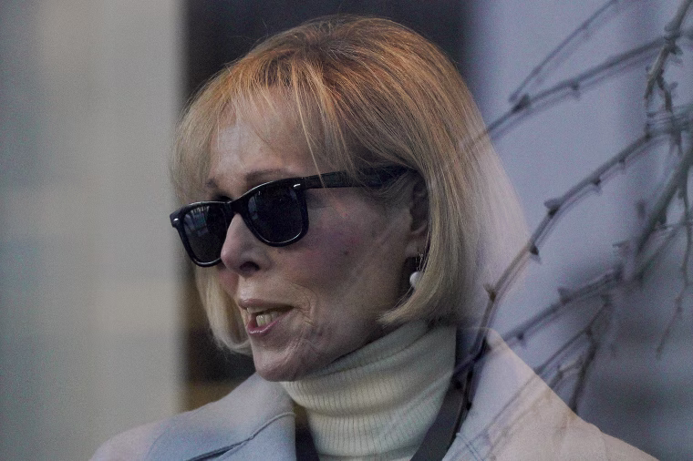 E. Jean Carroll arrives at a federal court in New York on Wednesday.