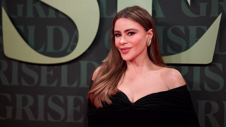 Sofía Vergara en Madrid, España, en la alfombra roja del estreno de 'Griselda'.
