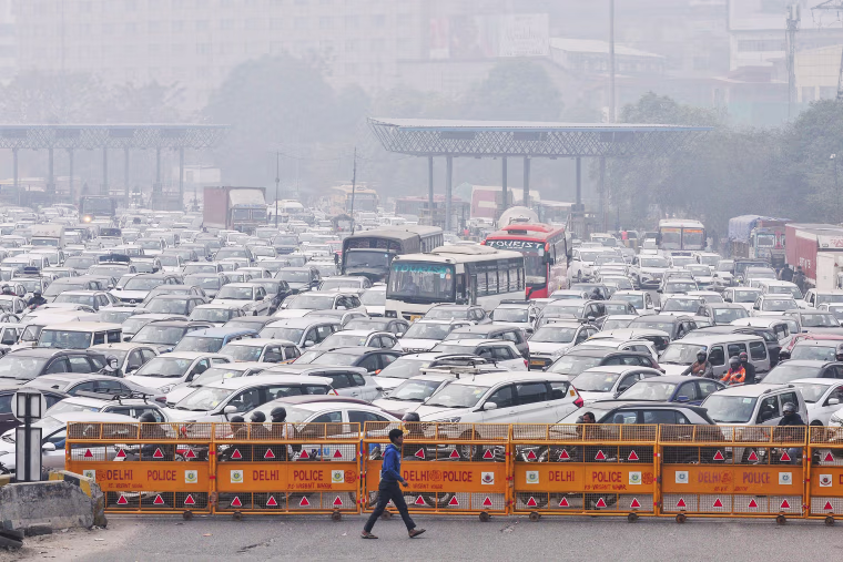 Indian police erected barricades and banned public gatherings on February 12, ahead of threatened protests by thousands of farmers demanding minimum crop prices in a bid to stop them from marching on parliament. 