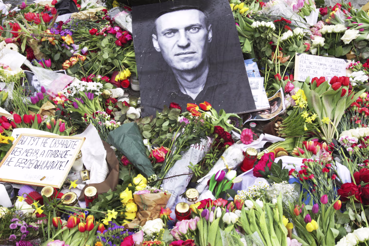 Tributes To The Russian Opposition Leader Alexei Navalny In Amsterdam