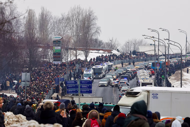 Funeral of Russian opposition leader Alexei Navalny