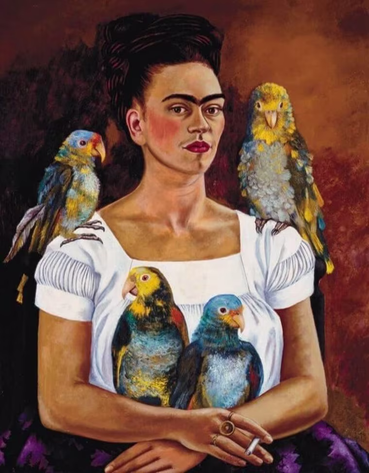 "Me and My Parrots" (1941) by Frida Kahlo.