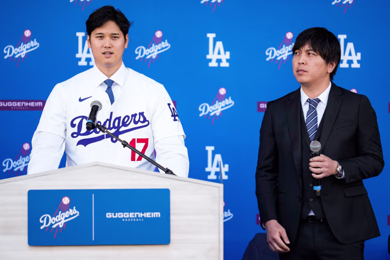 Shohei Ohtani and interpreter Ippei Mizuhara