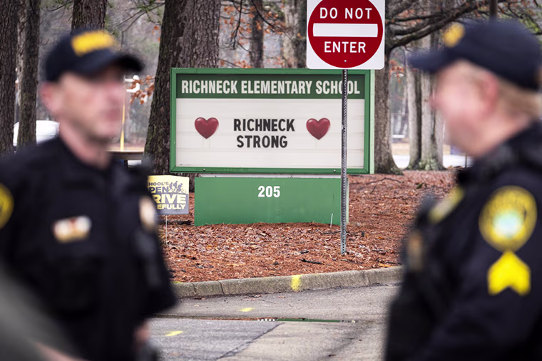 Students return to Richneck Elementary.