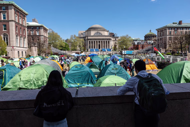 Image: Pro-Palestinian Protests Continue At Columbia University In New York City