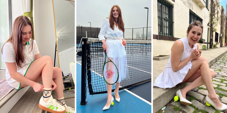 Jasmine Perillo took inspiration from Roach’s styling of Zendaya for her Tenniscore creations.