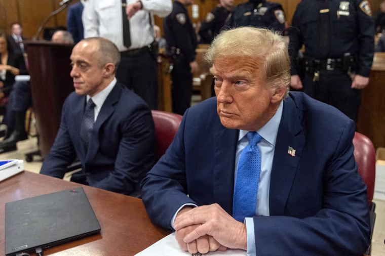 Donald Trump at Manhattan Criminal Court in New York City