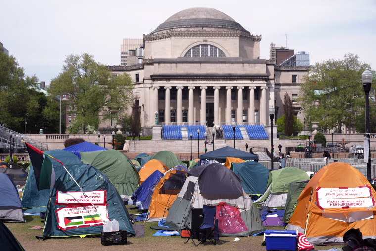 Student protesters at Columbia University