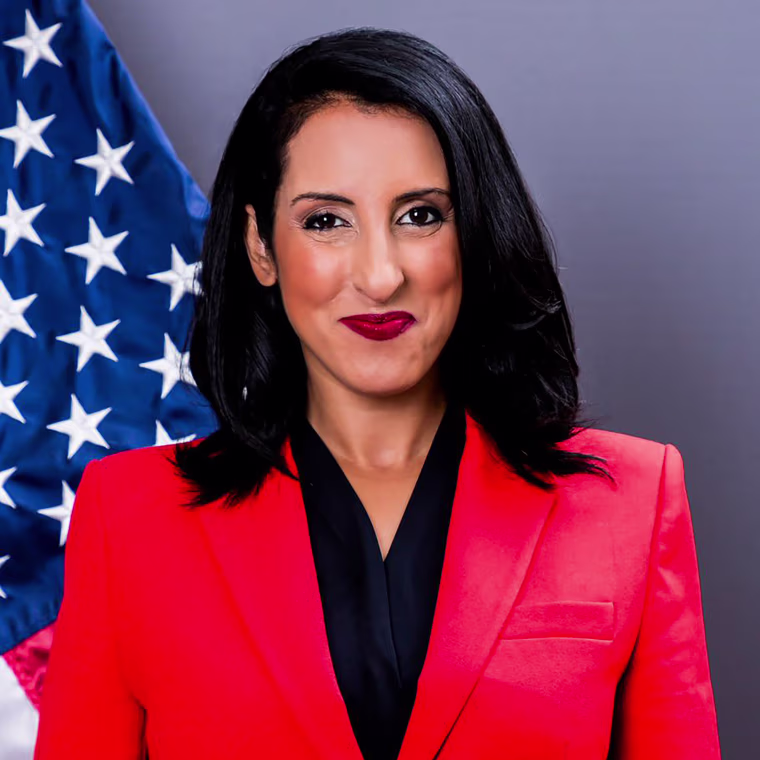 Hala Rharrit, a U.S. diplomat and veteran foreign service officer who resigned from the State Department last month.