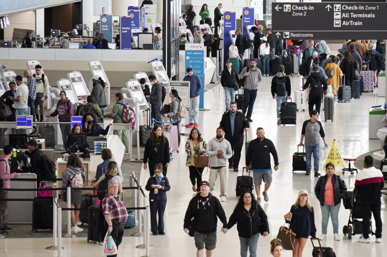 Passengers at the airport.