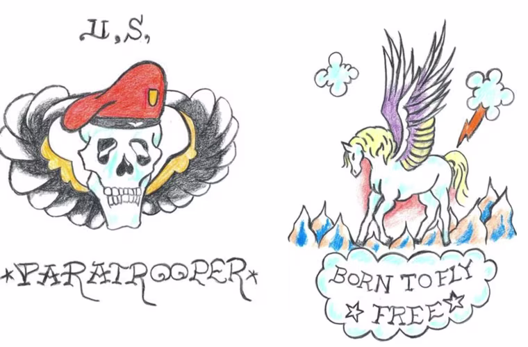 The "Paratrooper" John Doe's tattoos.
