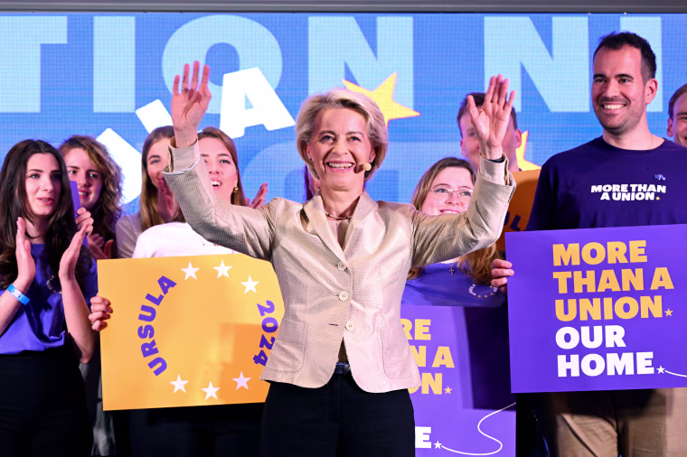 European Commission President and EPP lead candidate Ursula von der Leyen