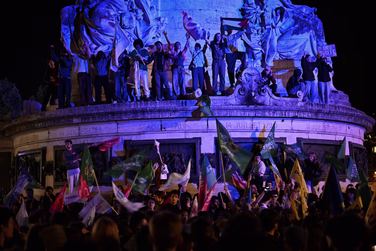 Protests in Paris after European Election