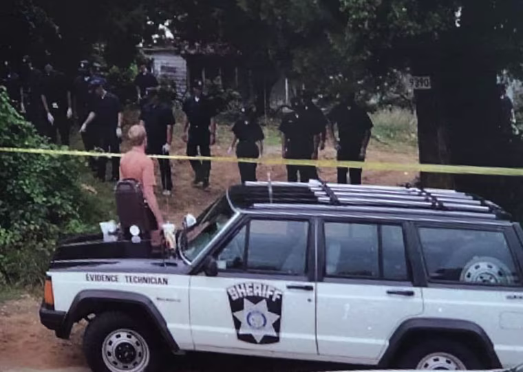 The scene where the body was found.