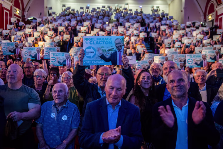 Reform UK Leader Nigel Farage Meets With Local Residents