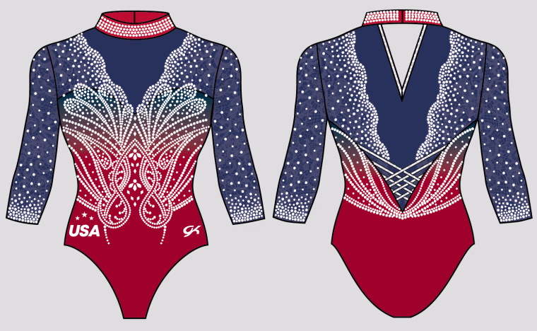 The USA Elegance Competition Leotard.