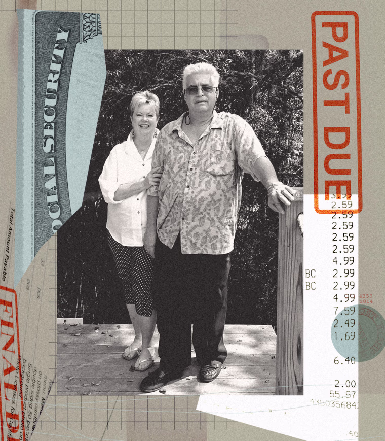 Photo illustration of Lucy Haverfield and her late husband