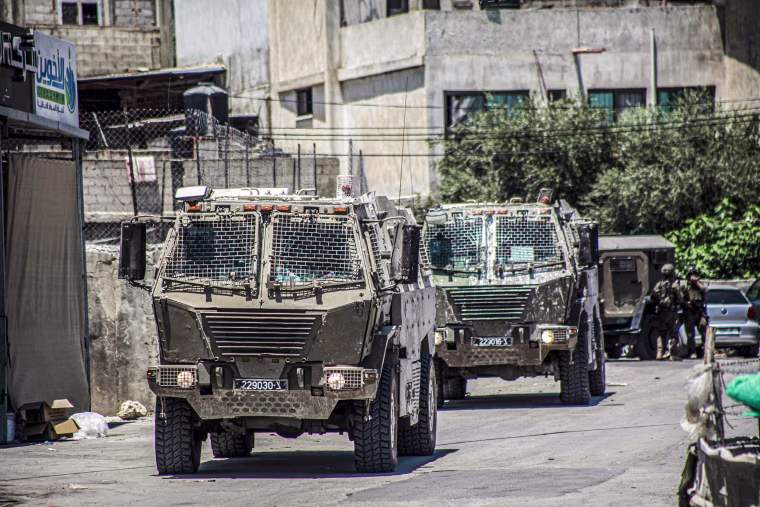 Israeli military vehicles seen entering Balata camp, east of