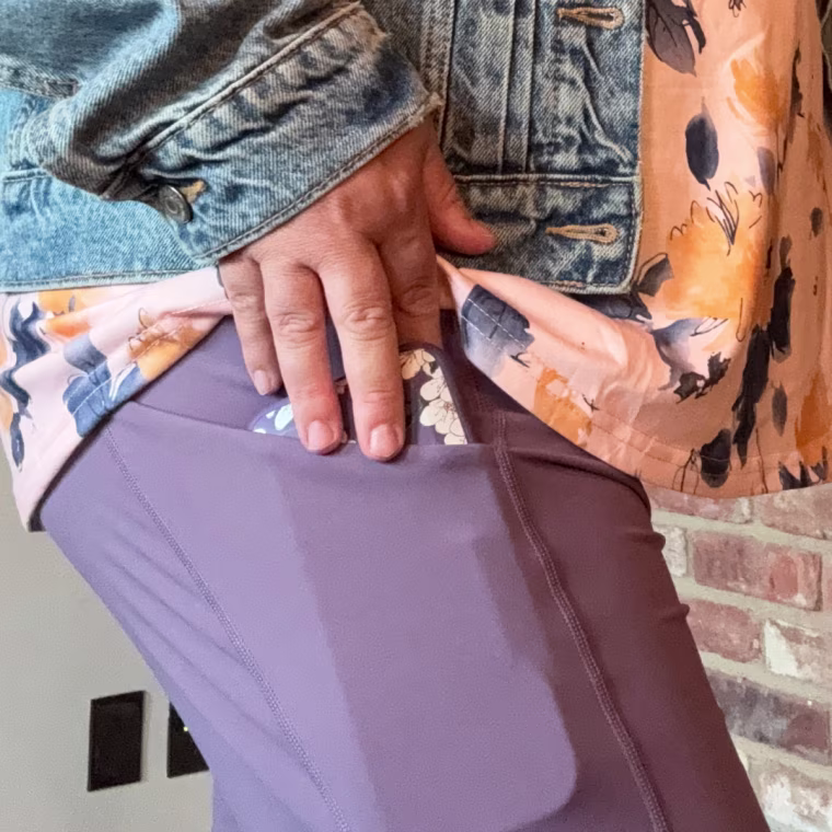 Ododos High-Waisted Yoga Capris in Ash Violet