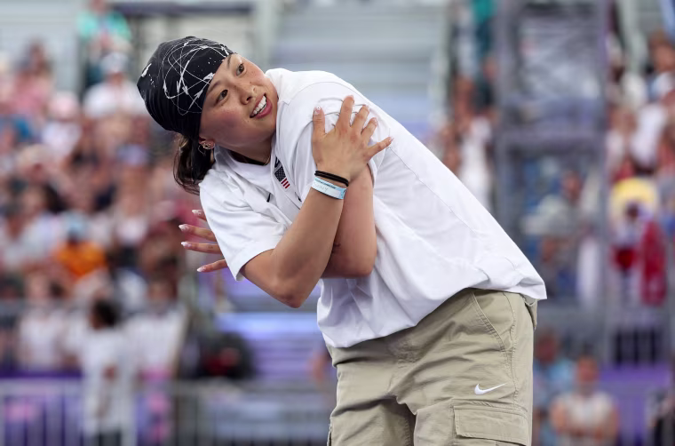B-Girl Sunny of Team United States competes during the B-Girls Round Robin
