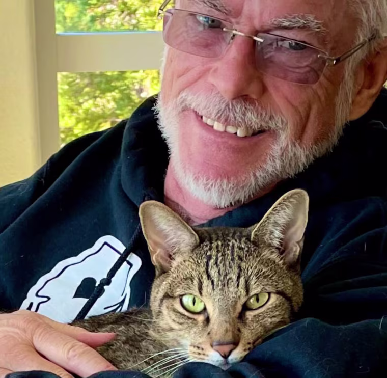 Rick Pero with CatMandu. 