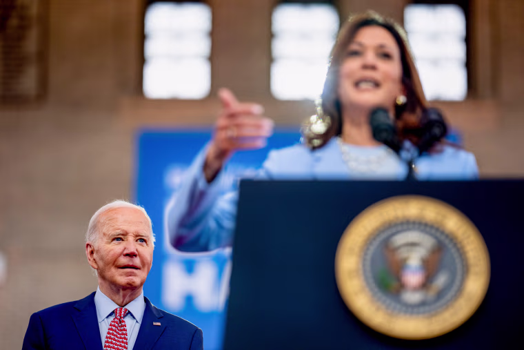Joe Biden and Kamala Harris.