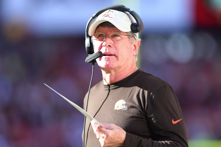 Bill Callahan in 2023 when he as the Cleveland Browns offensive line coach.