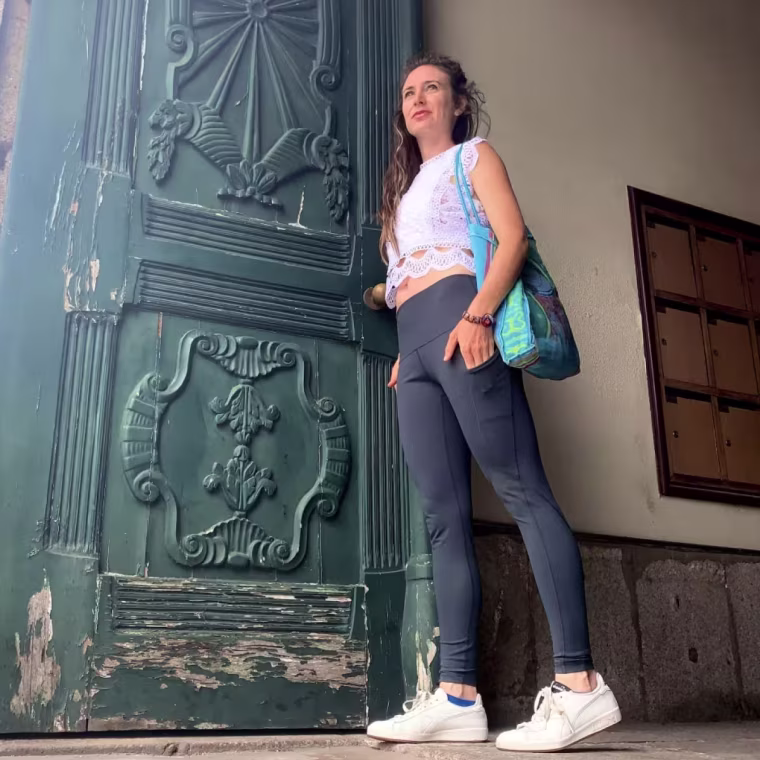 Contributor Katie Jackson in the Ododos High-Waisted Yoga Leggings
