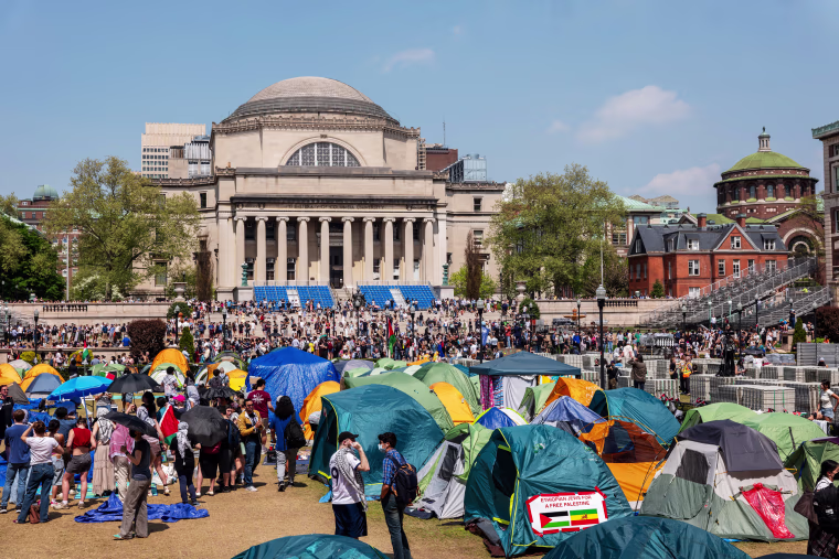 Tents on campus