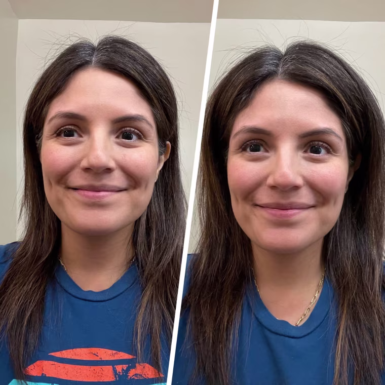 Results from using the Virtue Flourish Density Booster Spray.