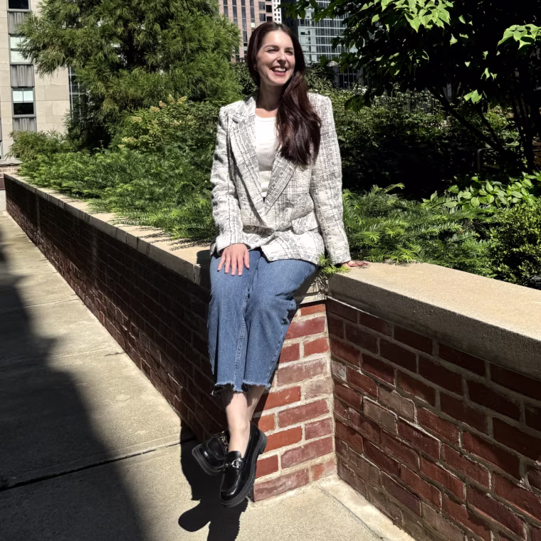 Forever 21 Notched Plaid Tweed Blazer