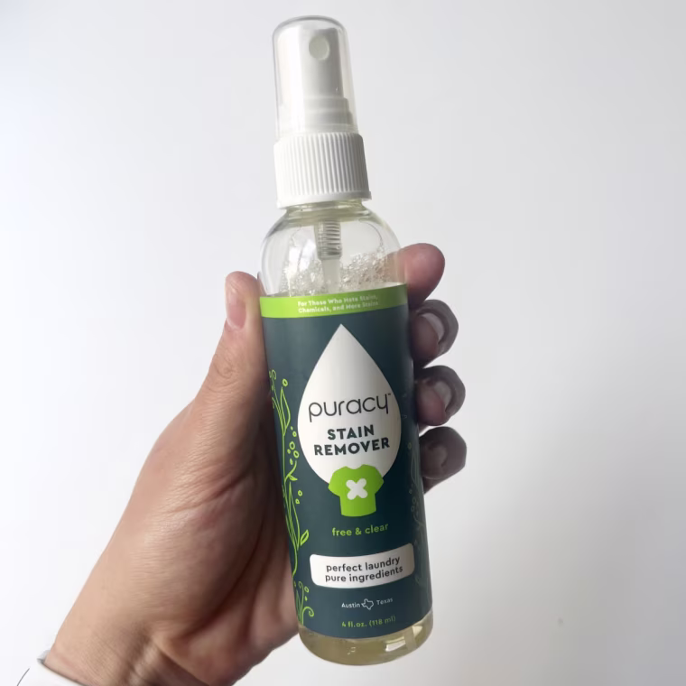 The Puracy Stain Remover comes in a convenient 4-ounce size.