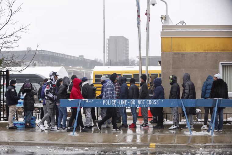Chicago migrant landing zone 