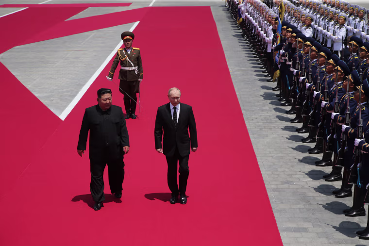 Russian President Putin Visits North Korea