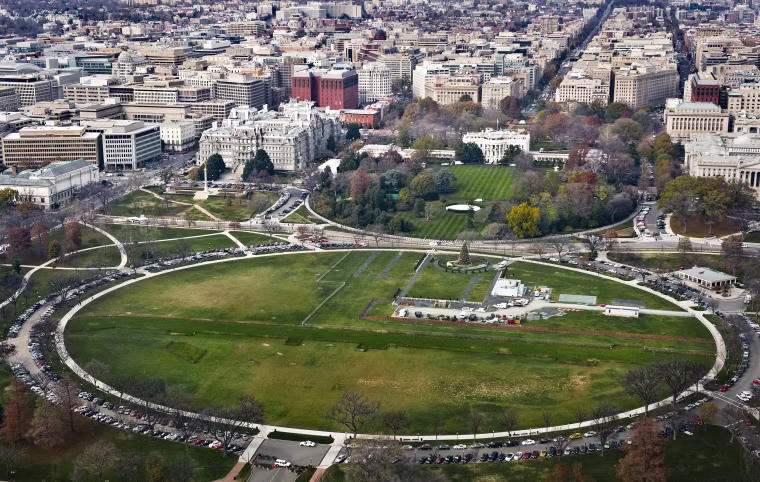 The Ellipse in front of the White House
