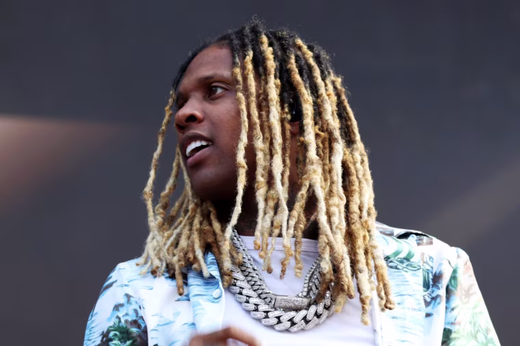 Rapper Lil Durk at the Lollapalooza music festival