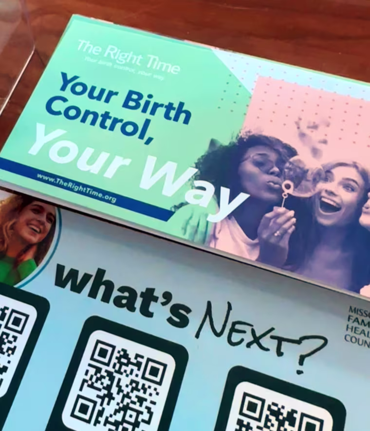 The Right Time initiative is part of Michelle Trupiano's work at Missouri Family Health Council that reduces costs and helps Missourians to obtain birth control.